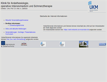 Tablet Screenshot of anaest.uni-muenster.de